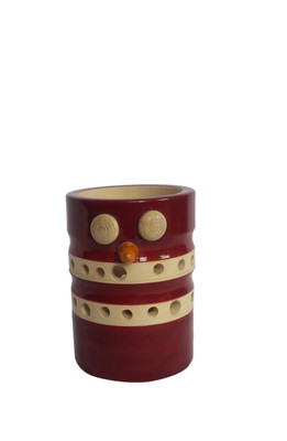 

The Ethnic Story Wooden Tealight Holder(Red, Pack of 1)