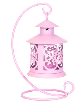 

Scrafts Round Hanging With Stand Light PK Iron 1 - Cup Tealight Holder(Pink, Pack of 1)