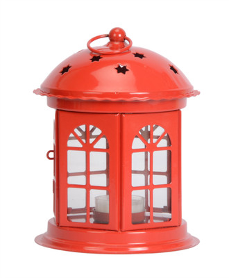 

Scrafts House Medium Round Hanging RD Iron 1 - Cup Tealight Holder(Red, Pack of 1)