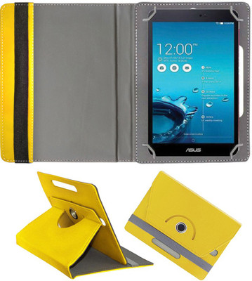 Fastway Book Cover for Asus Fonepad 8 FE380CG(Yellow, Cases with Holder)