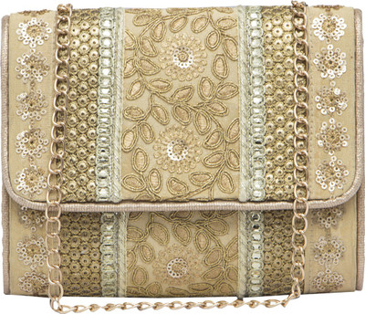 

Balee Fashions Party Beige Clutch
