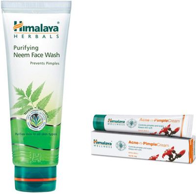 

Himalaya Acne n Pimple Cream, Purifying Neem Face Wash(Set of 2)