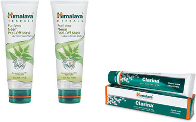 

Himalaya Clarina Anti Acne Cream, Purifying Neem Peel Off Mask(Set of 3)