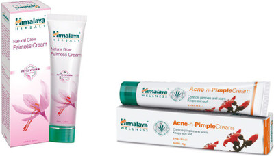 

Himalaya Natural Glow Fariness Cream, Acne n Pimple Cream(Set of 2)
