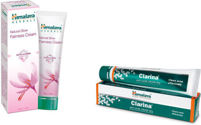 

Himalaya Natural Glow Fariness Cream, Clarina Anti Acne Cream(Set of 2)