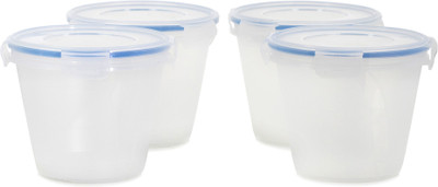 Flipkart SmartBuy Nesterware Containers Pack of 4 with Lockable Lid(Pack of 4, White, Blue)