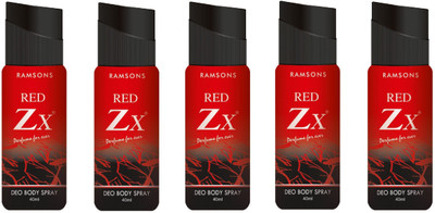 

Ramsons Deo Red Zx Combo Deodorant Spray - For Men & Women(200 ml, Pack of 5)