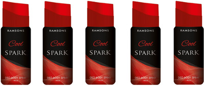 

Ramsons Deo Cool Spark Combo Deodorant Spray - For Men & Women(200 ml, Pack of 5)
