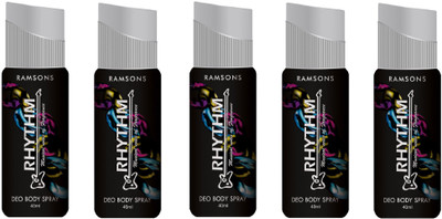 

Ramsons Deo Rhythm Black Combo Deodorant Spray - For Men & Women(200 ml, Pack of 5)