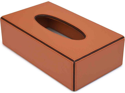 

Sammsara 1 Compartments Leatherite Leatherite Tissue Cover Box(Tan, Brown)