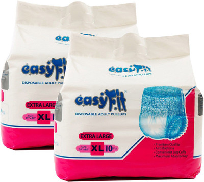 

EasyFit disposable Adult pullup X-large 10 pcs [Personal Care] Pack Of 2 Adult Diapers - XL(10 Pieces)