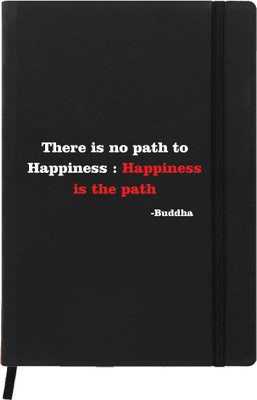 Hamee A5 Notebook(A5 Notebook Designer Printed Leather Undated Planner, Black)