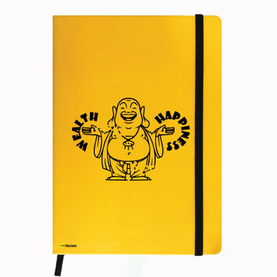 

Hamee A5 Notebook(A5 Notebook Designer Printed Leather Undated Planner, Yellow)