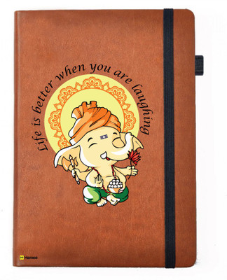 

Hamee A5 Notebook(A5 Notebook Designer Printed Leather Undated Planner, Brown)