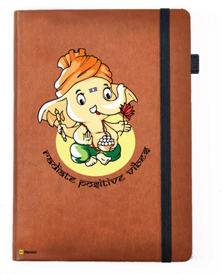 

Hamee A5 Notebook(A5 Notebook Designer Printed Leather Undated Planner, Brown)