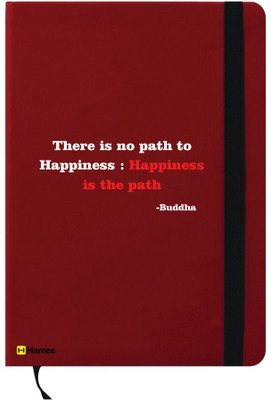 

Hamee A6 Note Book(A6 Notebook Instant Notes Buddha Quotes Happiness, Red)
