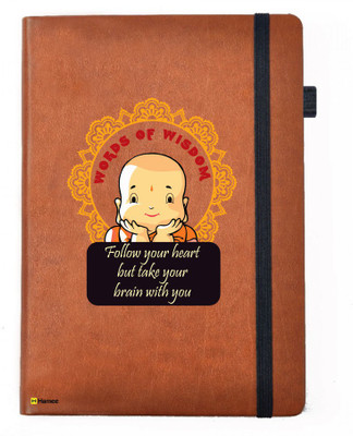 

Hamee A5 Notebook(A5 Notebook Designer Printed Leather Undated Planner, Brown)