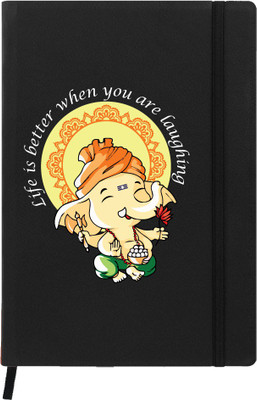 

Hamee A5 Notebook(A5 Notebook Designer Printed Leather Undated Planner, Black)