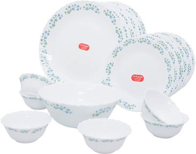 

Laopala DIVA Lavender Dew Pack of 19 Dinner Set(Opalware)