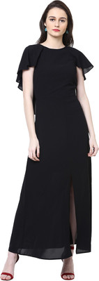 HARPA Women Maxi Black Full Length Dress