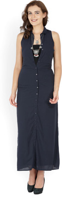 Tokyo talkies women's maxi dark blue dress hotsell
