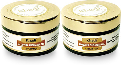 Khadi Global Aloevera Cucumber Gel Pack of 2 (Total 100ml)(100 ml)