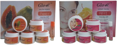 

Glow Right (PAPAYA Facial Kit 300g + FRUIT Facial Kit 300g) 600 g(Set of 6)