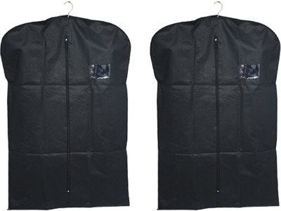 

Kuber Industries Designer Men's Coat Blazer cover Foldover Breathable Garment Bag Suit cover Set of 2 Pcs SAREESCKU8964(Black)
