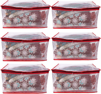 

apratim saree covers combo-6 pcs white 6 whitesix(White)