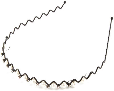 

BLINGG Zigzag Pear Crystal Hairband Head Band(Black)