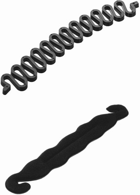 

NAWAB Twist Styling French Braider & Bun Maker Hair Styling Tool (set of 2) Bun(Black)