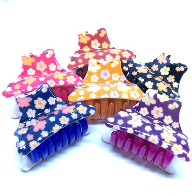 

M K Designs Set of 6 Hair Clutcher Hair Clip, Hair Claw, Hair Pin(Maroon, Purple, Blue, Black, Pink, Orange)