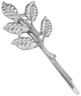 

BLINGG Leaf Barrettes Hairclips (Set of 2) Hair Pin(Silver)