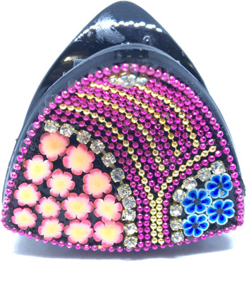 

M K Designs Funky Traditional Hair Clutcher Hair Clip, Hair Claw, Hair Pin(Pink, Red, Blue, Green, Multicolor)