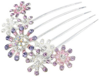 

BLINGG Rhinestone Comb Pin Hair Pin(Silver)