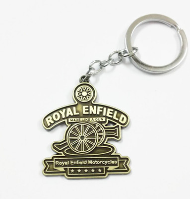 NeoTask Gold Royal Enfield Gun Metal Key Chain