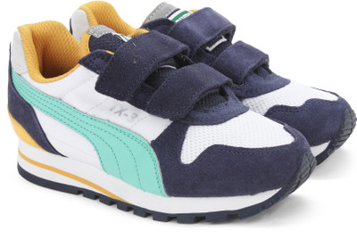 Puma Boys & Girls Velcro Sneakers(White, White-holiday