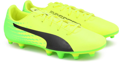 

Puma Boys & Girls Lace Football Shoes(Yellow, Safety yellow-puma black-green