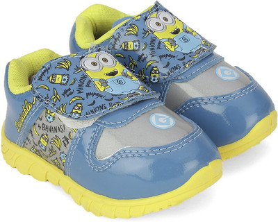 

Minions Boys Velcro Walking Shoes(Blue, Blue yellow