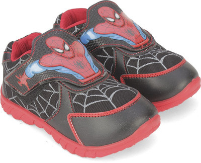 

Spiderman Boys Velcro Walking Shoes(Black, Black/red