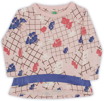 

United Colors of Benetton Girls Casual Cotton Top(Pink, Pack of 1, K28
