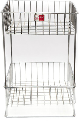 

KCL Square 2 Step Stainless Steel Kitchen Rack(Silver)