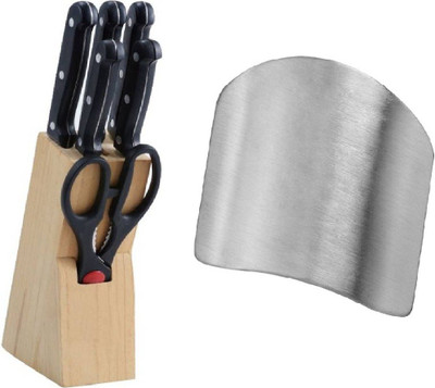 

Evana Z474 Wooden Knife set with Finger Guard Black Kitchen Tool Set(Black)