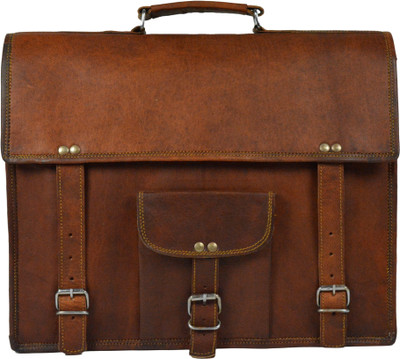 

Adimani 14 inch Laptop Messenger Bag(Brown), Brown191