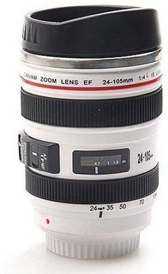 

Skywalk Camera shaped tea coffee mug travel flask car cup Plastic Mug(320 ml), White
