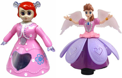 

S.Blaze 3D LED Light & Sound Dance Princess Robot with Angel Girl Dancing Robot(Multicolor)