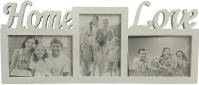 

ME Decor Generic Photo Frame(White, 3 Photos)