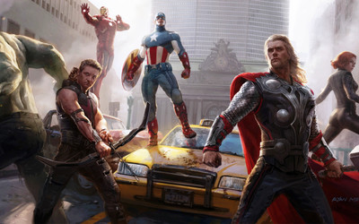 

The Avengers Concept Art ON FINE ART PAPER HD QUALITY WALLPAPER POSTER ON 24X36 LARGE PAPER Photographic Paper(36 inch X 24 inch, Rolled)