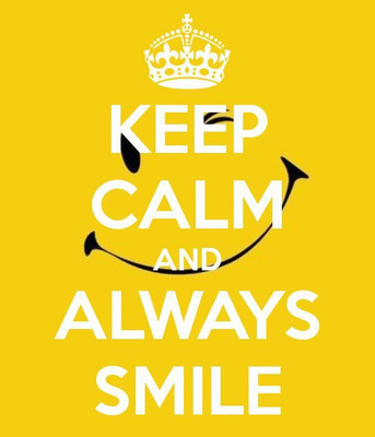 

KEEP CALM AND ALWAYS SMILE HD POSTER WALLPAPER ON FINE ART PAPER Fine Art Print(19 inch X 13 inch, Rolled)