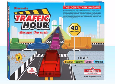 

Playmate Traffic Hour - Escape the Rush Brain Teaser Puzzle. Age 5 to 8 Years +(57 Pieces)